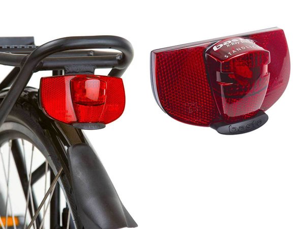 AXA Basta Ray Steady LED Fahrrad Rücklicht mit Standlicht für Gepäckträger 80 mm