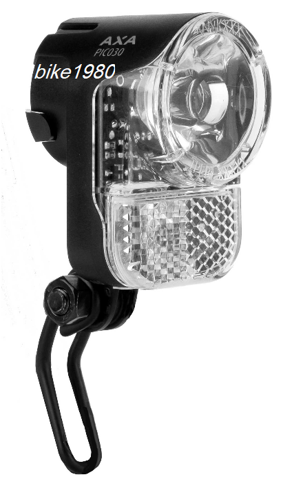 AXA LED Scheinwerfer Pico 30 Switch 30 Lux, für Nabendynamo LED Fahrradlampe