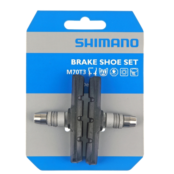 Shimano M70T3 Bremsschuhe für Alufelge Shimano Alivio V-Brake Bremsbeläge M70T3 Bremsgummi