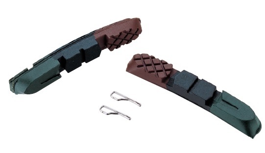 X-Zone Cartridge Ersatzgummi für V-Brake 1 paar im Beutel, 3-farbig,br/sw/gr 72mm