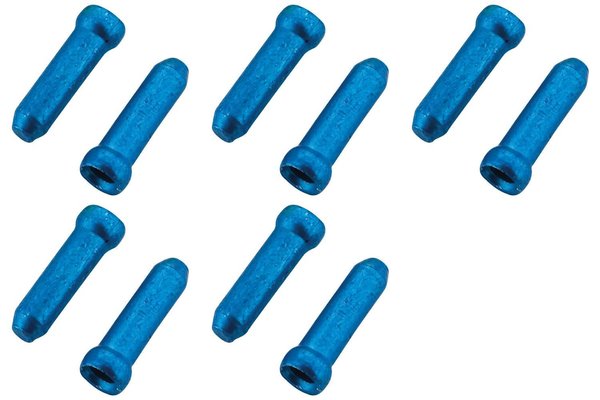 JAGWIRE Zugendhülsen 1,8mm Blau Endkappen Alu, für Schalt- & Bremsinnenzüge bis 1,8 mm Ø 10 stück