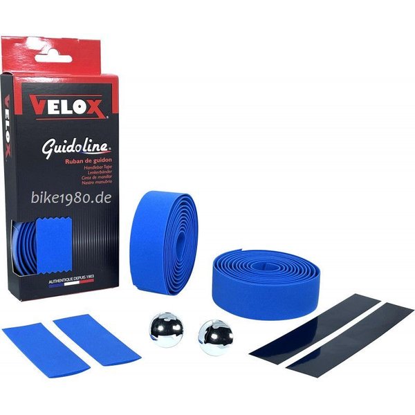 Velox Maxi Cork Rennrad Lenkerband 1 Paar inkl. Lenkerstopfen Fahrrad Lenkerband Blau