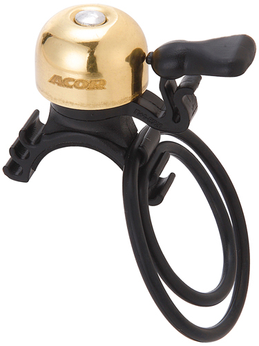 Fahrrad Mini Glocke ACOR ABE-21304 Gold mit 23 mm Durchmesser & 19 Gramm Klingel