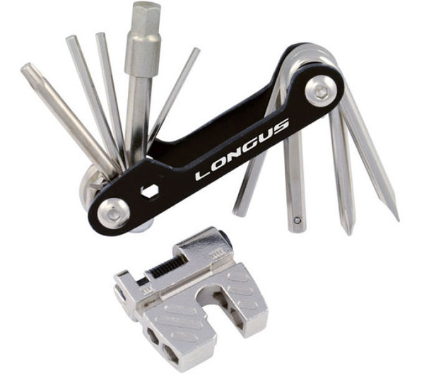 LONGUS Minitool Long 20 Kompaktes Mini-Tool mit 20 Funktionen Kettennietwerkzeug