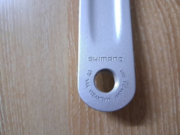 Shimano Kurbelarm Links 170 mm FC-TX801 Silber Alu 4 Kant Aufnahme Y1PZ05100